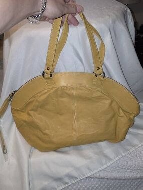 BN latico Yellow Leather Dome Satchel